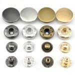 Customized Personalized Logo 10mm 12mm 15mm 17mm Spring Four Part Metal Snap Button for Clothes thumbnail