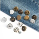 Wholesale Embossed Snap Button Zinc Alloy Metal Gold Silver Denim Shank Jeans Buttons and Rivets for Jeans Clothes thumbnail