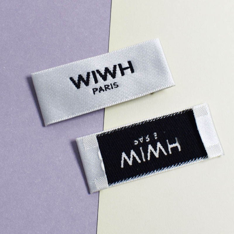 Luxury Satin Neck Labes and Clothing Tags with My Brand logo Custom Woven Labels for Clothing