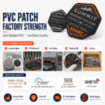 Custom Summit Endurance Challenge PVC Patch with Raised Lettering and Mountain Badge for Outdoor Wear