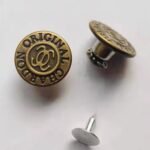 Wholesale Embossed Snap Button Zinc Alloy Metal Gold Silver Denim Shank Jeans Buttons and Rivets for Jeans Clothes thumbnail