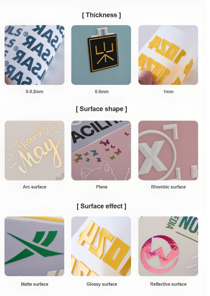 Custom 3D Silicone Heat Transfer Sticker Silk Garment Label With Logo for T-Shirts Heat Transfer Labels