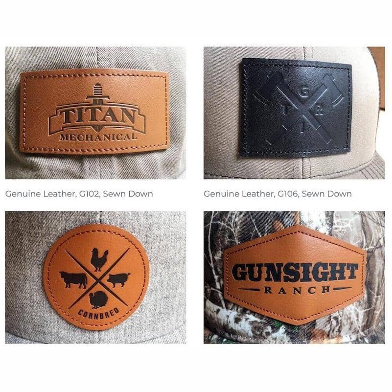 Custom Leather Patch Wholesale Factory Embossed logo Heat Press Jeans Trucker Leather Labels