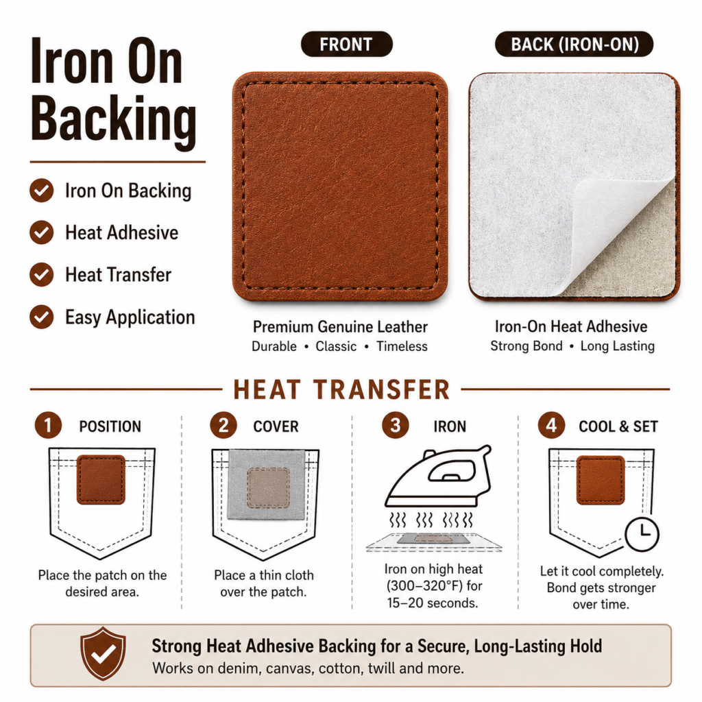 Custom Eco-Friendly Iron-On PU Leather Patches with Flower Design for Hats Jeans Clothing-Wholesale OEM/ODM
