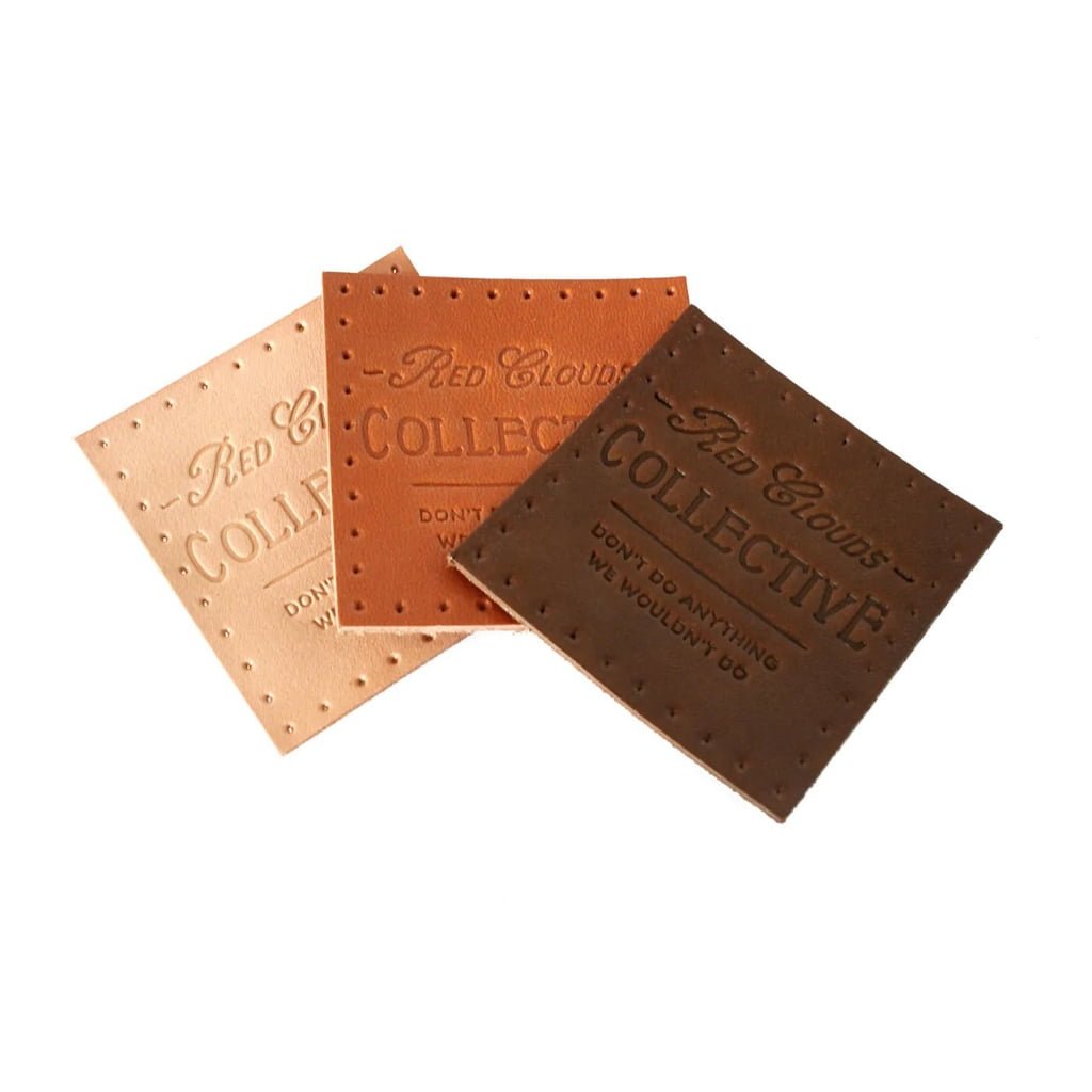 Custom Leather Patch Wholesale Factory Embossed logo Heat Press Jeans Trucker Leather Labels