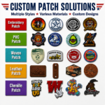 OEM Customized Brand Promotion 3D Embossed Soft Rubber Sew on Label for Clothing Backpack Uniform Decor Custom PVC Patch
