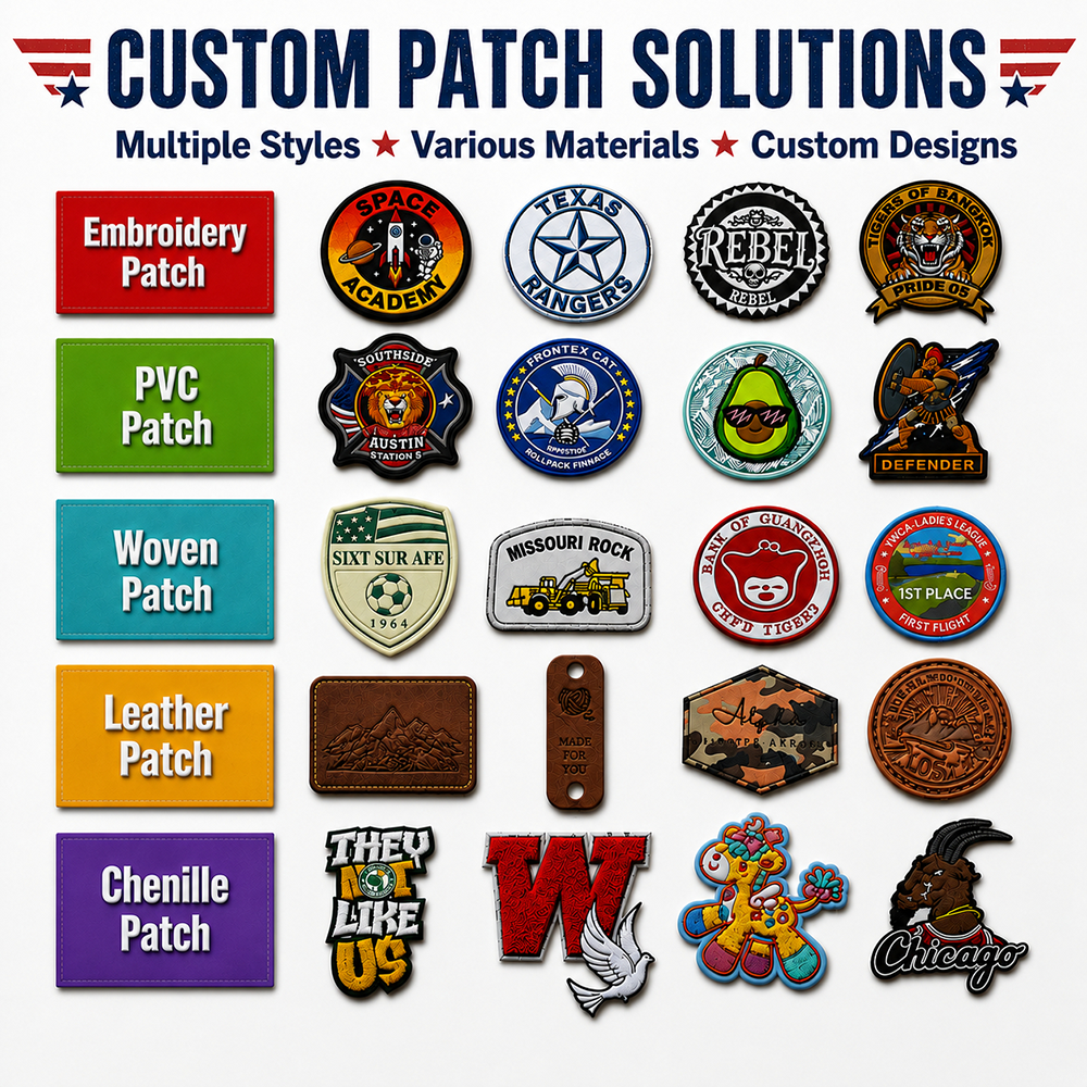 OEM Customized Brand Promotion 3D Embossed Soft Rubber Sew on Label for Clothing Backpack Uniform Decor Custom PVC Patch