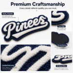 Custom Embroidered Patches 3D Logo Designs Chenille Embroidery Patch Iron on Sew on Letter Badge for Clothing Hat Bag