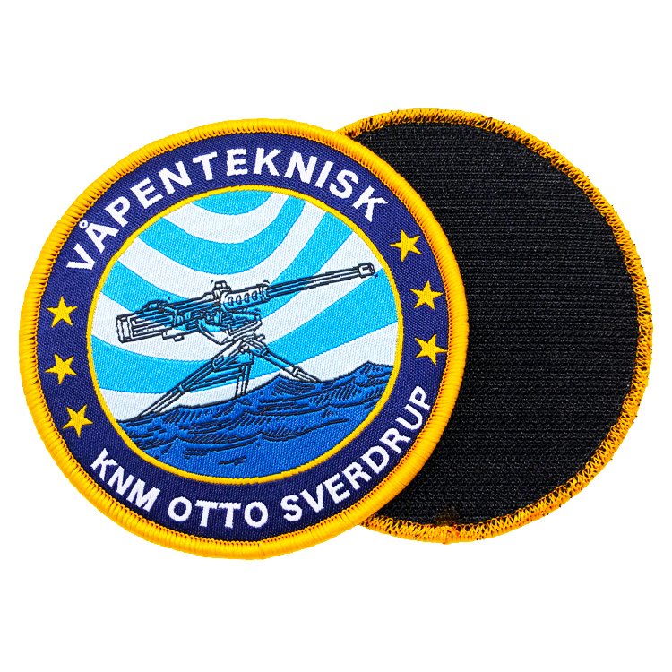 Custom Logo Woven Patches Clothes Hooking and Loop Stick Round Patch Badge Woven Patches