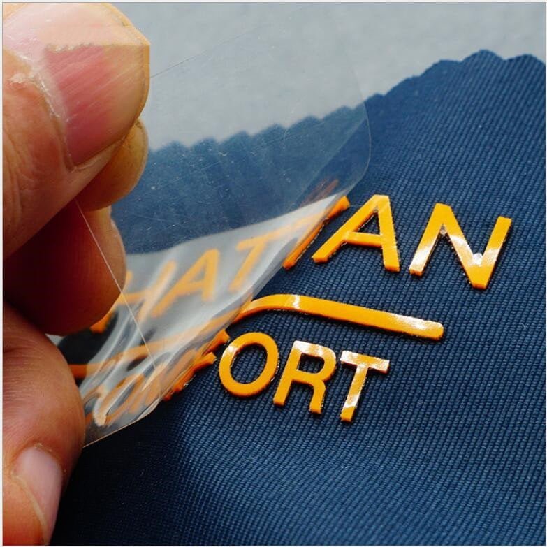 Custom 3D Silicone Heat Transfer Sticker Silk Garment Label With Logo for T-Shirts Heat Transfer Labels