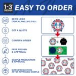 Custom Logo Woven Patches Clothes Hooking and Loop Stick Round Patch Badge Woven Patches