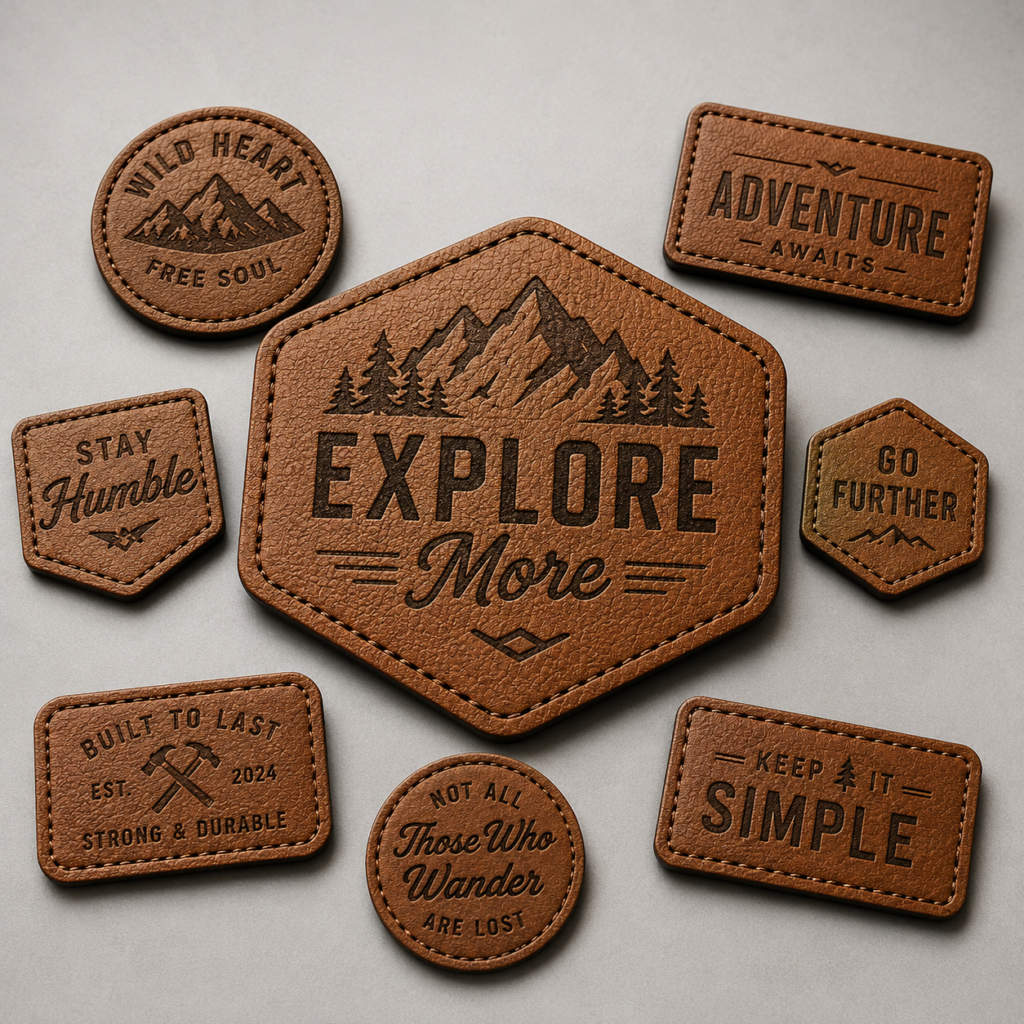 Custom Eco-Friendly Iron-On PU Leather Patches with Flower Design for Hats Jeans Clothing-Wholesale OEM/ODM