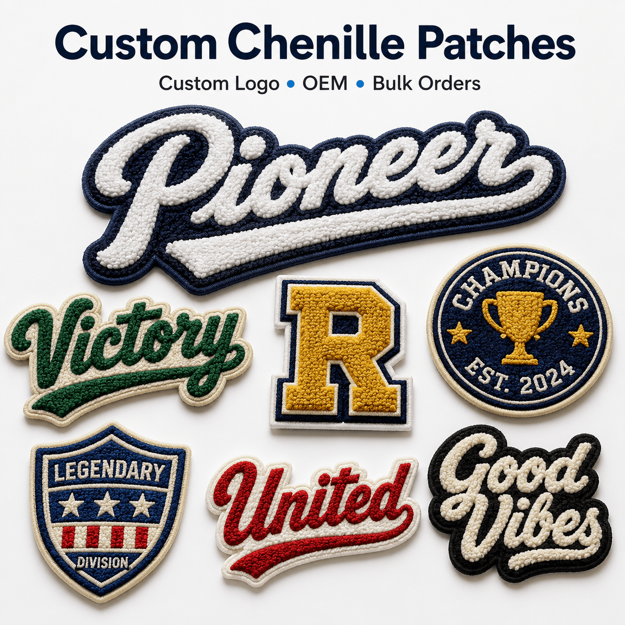 Detailed custom embroidered patch