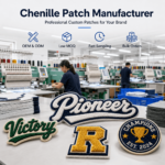 Custom Embroidered Patches 3D Logo Designs Chenille Embroidery Patch Iron on Sew on Letter Badge for Clothing Hat Bag