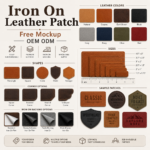 Custom Eco-Friendly Iron-On PU Leather Patches with Flower Design for Hats Jeans Clothing-Wholesale OEM/ODM