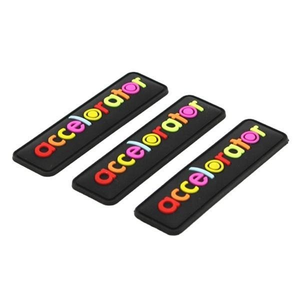 Customizable Brand Name Soft Silicone Labels 3D Embossed Rubber Patch Factory Price for Sewing Clothing and Garments