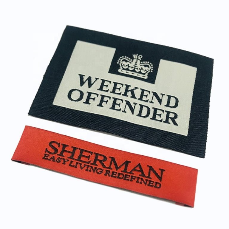 20 Years of Weaving Experience to Customize Private High-Density Damask Clothing Woven Labels