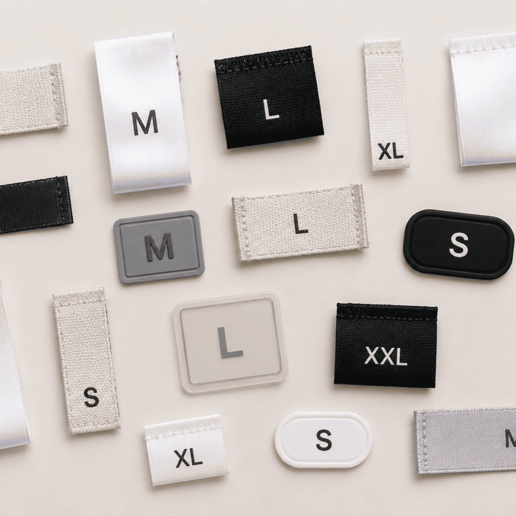 Custom Size Label Options for Fashion and Activewear