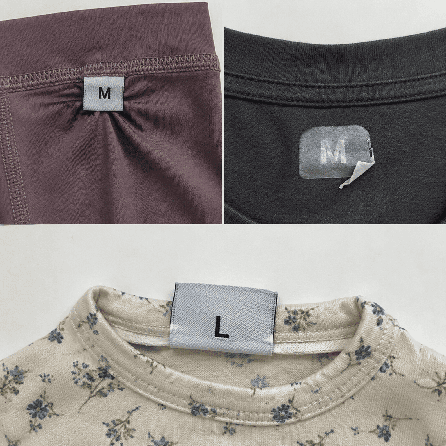 Size label placement by garment category size label placement guide for different garment types